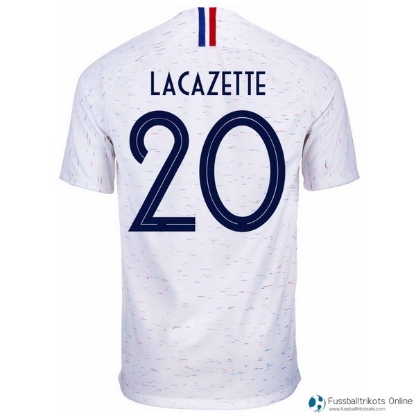 Frankreich Trikot Auswarts Lacazette 2018 Weiß Fussballtrikots Günstig